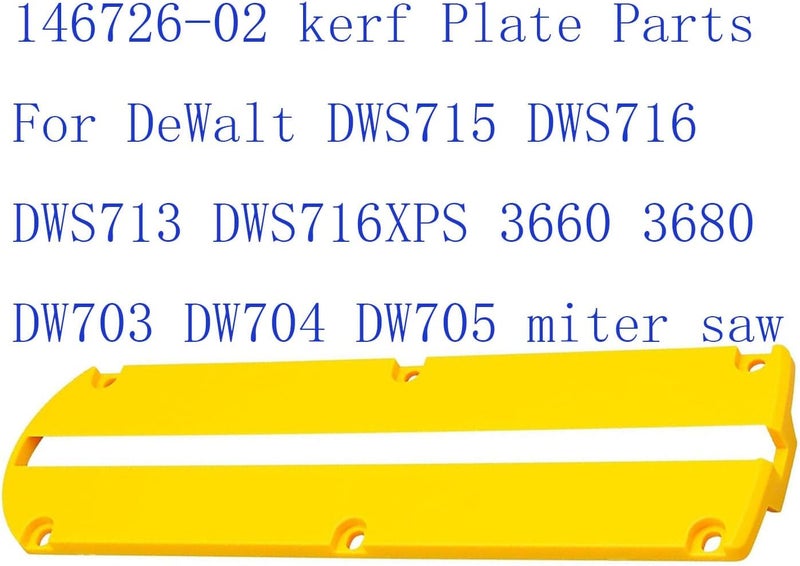 VIGORVIL 146726-02 kerf Plate Parts For DeWalt DWS715 DWS716 DWS713 DWS716XPS 3660 3680 DW703 DW704 DW705 miter saw - Image 2